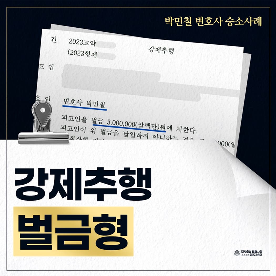강제추행 벌금형(약식기소)